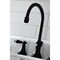 Kingston Brass KS2980PKL Duchess Widespread Bathroom Faucet W/Brass Pop-Up, Matte Blk KS2980PKL - alternate 6